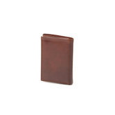Hand Stained Italian Leather Trifold Wallet with Wing