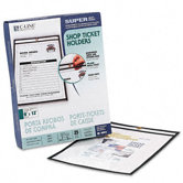 Stitched Both Sides Clear Shop Ticket Holders, 9 X 11 (25/Box)