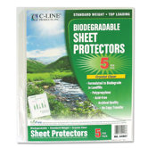 Sheet Protector, Biodegradable, 8-1/2"x11", 24 per Pack, Clear
