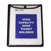 Shop Ticket Holders, Flap w/ Velcro Closure, 9"x12", 15 per Pack, Clear