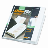 ShowFile Display Book with Custom Cover Pocket , 12 Letter-Size Sleeves, White
