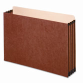 Globe-Weis 3.5" Expansion File Pocket, Straight, Legal, Redrope (10/Box)