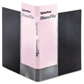 Spinevue Showfile Display Book with Wrap Pocket, 24 Letter-Size Sleeves