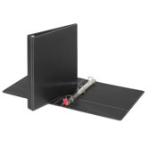 D-Ring Binder, 1" Capacity, 11"x8-1/2", Black