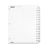 One Step Index System, Numbered 1-15, 15 Tabs, Clear