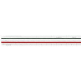 Architect/Engineer Triangular Scale, 12" Long, Plastic, White