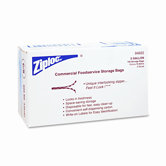 Ziploc Double Zipper Bags, Plastic, 2 gal, Clear w/Write-On Panel, 100/carton