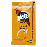 Pledge Lemon Scent Wet Wipes, Cloth, 24/Pack
