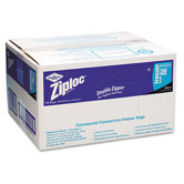 Ziploc Double Zipper Freezer Bags, Plastic, 1gal, 2.7ml, Clear with Label Panel, 250