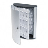 Locking Key Cabinet, 72-Key, Brushed Aluminum, 11 3/4 X 4 5/8 X 15 3/4