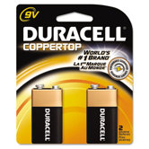 Coppertop Alkaline Batteries, 9V, 2/pack