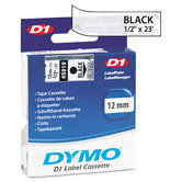 D1 Standard Tape Cartridge for Label Makers, 0.5" x 23'