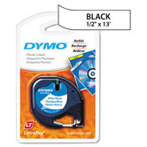 Letratag Plastic Label Tape Cassette, 0.5" x 13'
