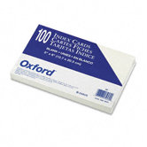 Unruled Index Cards, 5 x 8, White, 100 per Pack