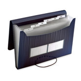 Expanding File,Letter,7 Pockets,13-1/8"x1-1/8"x9-5/8",Blue