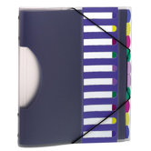 Project Sorter,w/ Elastic Clsre,11-3/4"x7/8"x10",Multicolor