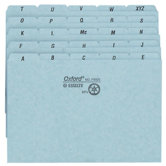 Self-Tab Card Guides,Pressboard,A-Z,25 PT,8"x5",100/BX,BE