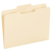 Essentials File Folders, 1/3 Cut, Second Position, Top Tab, Letter, 100/Box