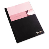 Thermal Binding System Covers, 9 3/4 x 11 1/8, Clear/Black, 10/Pack, 1"