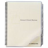 Customizable Index Tabs for Binding Systems, Five-Tab, Letter, White, Five/Set