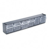 Tilt Bin Plastic Storage System with 6 Bins