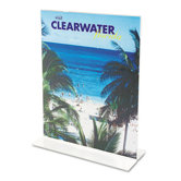 Classic Image Stand-Up Two-Sided Desktop Sign Holder, Plastic, 4 x 6