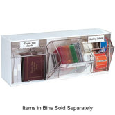 Tilt Bins,Interlocking,3-Bins,23-5/8"x7-3/4"x9-1/2",White