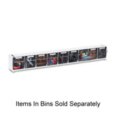 Tilt Bins,Interlocking,9-Bins,23-5/8"x2-1/2"x3-5/16",White