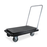 Heavy-Duty Platform Cart, 300-lb Capacity, 33"d x 21"w x 37"h, Black