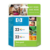 CC580FN (HP22) Inkjet Cartridge, 2/Pk, Tri-Color