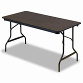 Economy Wood Laminate Folding Table in Walnut