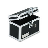 Vaultz Locking Index Card File w/Flip Top Holds 350 3 x 5 Cards, Black