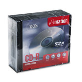 CD-R Discs with Slim Jewel Case, 10/Pack