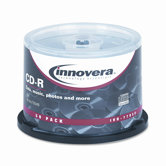 CD-R Discs, 700MB/80min, 52x, Spindle, Silver, 50/Pack