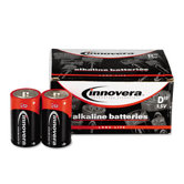 Alkaline Batteries, D, 12/pack