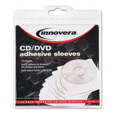 Self-Adhesive CD/DVD Sleeve, 10/Pack