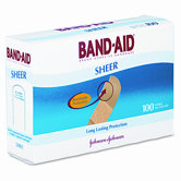 Band-Aid Sheer Adhesive Bandage, 100/Box
