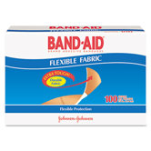 Band-Aid Flexible Fabric Premium Adhesive Bandages, 100/Box