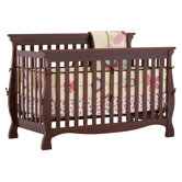 Carrara 4 in 1 Fixed Side Convertible Crib in Cherry