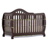 Monza 2 in 1 Fixed Side Convertible Crib in Espresso
