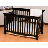 Carrara Fixed Side Convertible Crib in Black