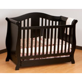 Vittoria Fixed Side Convertible Crib in Black