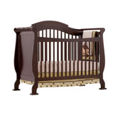 Valentia Fixed Side Convertible Crib in Espresso