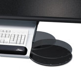 Underdesk Keyboard Tray w/Oval Mouse Platform