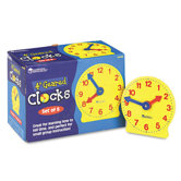 Set Of Six Four-Inch Geared Clocks