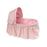 Folding Doll Cradle with Rosebud Fabric