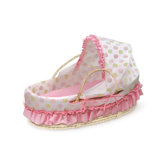 Natural Moses Basket with Fabric Canopy