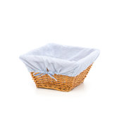 Honey Square Nursery Basket with Navy Gingham Liner