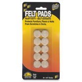 Felt Pads, 3/4" Diameter, 20 Circles/PK, Beige