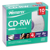 CD - RW Discs, 10/Pack